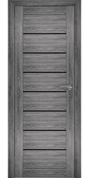 Амати 01 Дуб шале-графит (черное стекло)