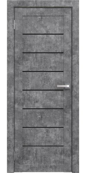 Амати 01 Светлый бетон (черное стекло)