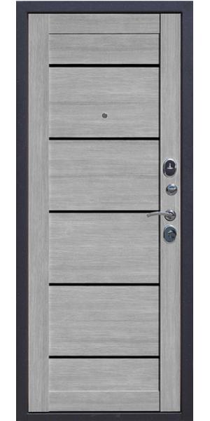 Дверь ТРОЯ Серебро Царга/ Дымчатый дуб